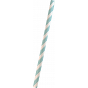 June Good Life- Summer Straw Teal Stripe