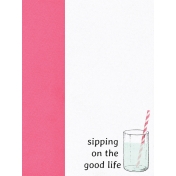 June Good Life- Summer Sipping Journal Card 3x4