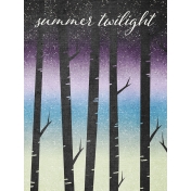 Summer Twilight- Trees Journal Card 3x4