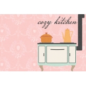 Cozy Kitchen Stove 4x6 Journal Card