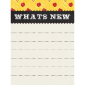 Heading Back 2 School- Whats New 3x4 Journal Card