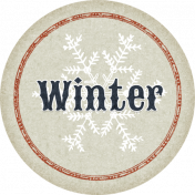Warm n Woodsy Winter Snowflake Label