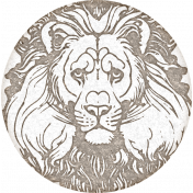 Inner Wild Round Lion Label