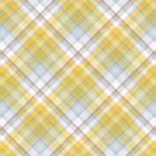 Delightful Days Plaid Paper- Yellow White Gray