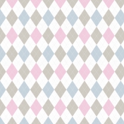 Delightful Days Pink and Blue Argyle Paper