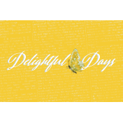 Delightful Days Journal Card- Days 4x6