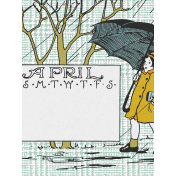 Singin' In The Rain Journal Card- April 3x4