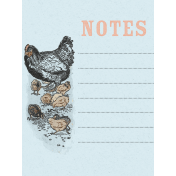 Old Farmhouse Chickens Journal Card 3x4