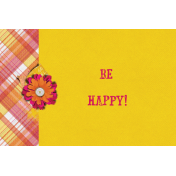 Bohemian Sunshine Be Happy 4x6 Journal Card