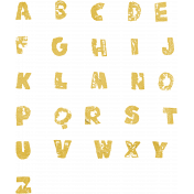 Into the Wild Alpha Letters- Yellow