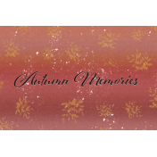 Frosty Forest Autumn Memories 4x6 Journal Card