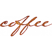 Copper Spice Coffee Ink Word Art