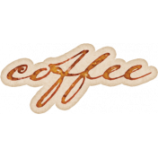 Copper Spice Coffee Ink Word Art Sticker