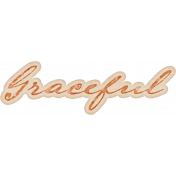 Copper Spice Graceful Ink Word Art Sticker