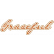 Copper Spice Graceful Ink Word Art Sticker