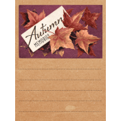 Autumn Bramble Autumn Memories Journal Card 3"x4"