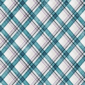 Winter Solstice Teal Plaid Paper