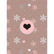 Sweaters & Hot Cocoa Snowflakes Journal Card 3x4