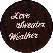 Sweaters & Hot Cocoa Mini Love Sweater Weather Sticker