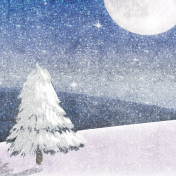 Winter Solstice Winterscape 4x4 Journal Card