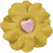 Positively Happy Yellow Flower with Heart