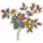 Vintage Memories: Genealogy Flower Sticker