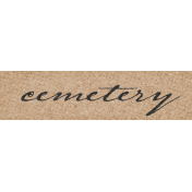 Vintage Memories: Genealogy Cemetery Word Art Snippet