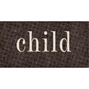 Vintage Memories: Genealogy Child Word Art Snippet