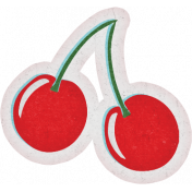 Retro Picnic Cherries Sticker