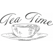 Tea in the Garden Tea Time Stamp (dark) 