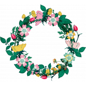 Tea in the Garden Floral Wreath