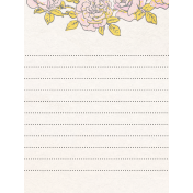 Tea in the Garden Rose Journal Card 3" x 4" 