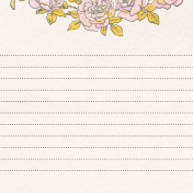 Tea in the Garden Rose Journal Card 4" x 4" 