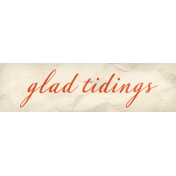 Heard The Buzz? Glad Tidings Word Art