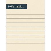 Heard the Buzz? Let's Talk Journal Card 3x4