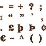 Cozy At Home Wood Alpha Sheet- Symbols