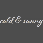 Apricity Word Art Cold & Sunny