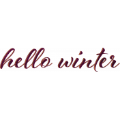 Apricity Word Art Hello Winter