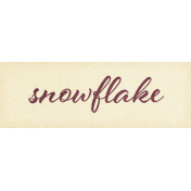 Apricity Snowflake Word Art Snippet