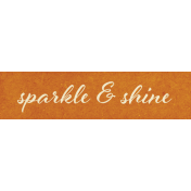 Apricity Sparkle & Shine Word Art Snippet