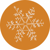 Apricity Print: Round Sticker Snowflake