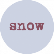 Apricity Print Label Snow Word Art 