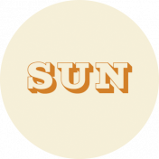 Apricity Print Label Sun Word Art 