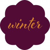 Apricity Print Label Winter Word Art 