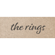 Rustic Wedding The Rings Word Art