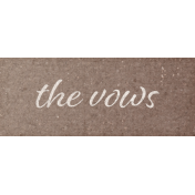 Rustic Wedding The Vows Word Art