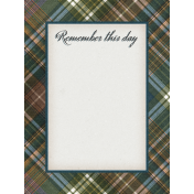 Rustic Wedding Journal Card Plaid 3x4