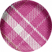 Shabby Chic Pink Plaid Button