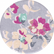 Shabby Chic Floral Round Sticker
