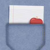 Backpack And Pencils Pocket 4x4 Journal Card